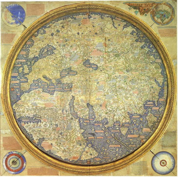 Карта мира Фра Мауро. 1450-е. Национальная библиотека Марчиана. Венеция.