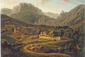 Жан-Кристоф Мивилль «Вид деревни Кусс али Косс в Крыму», 1814