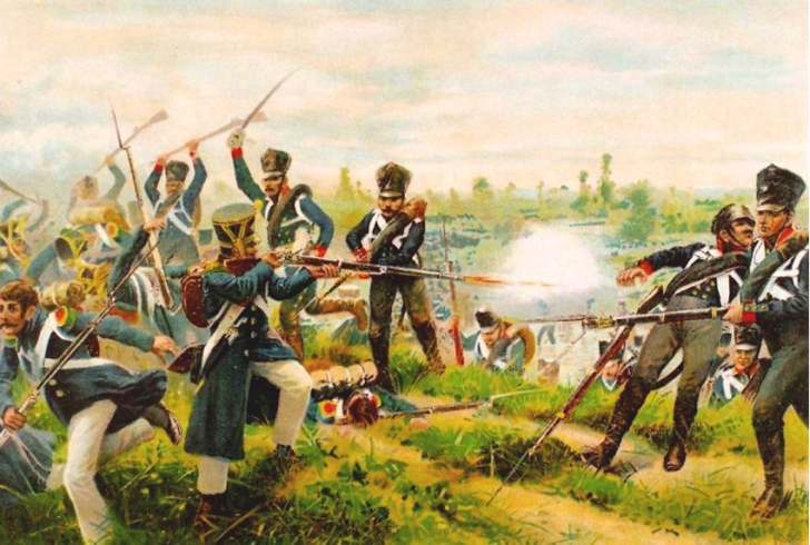 Рихард Кнетель. Прусские лейб-гренадеры в сражении при Вартенбурге 3 октября 1813 г.