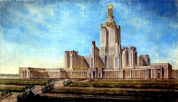 Б.М. Иофан. Проект главного здания МГУ. 1947. 