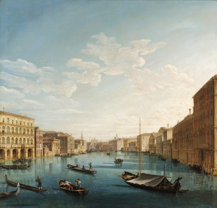 Pietro Bellotti, Il Canal Grande verso sud con palazzo Moro Lin