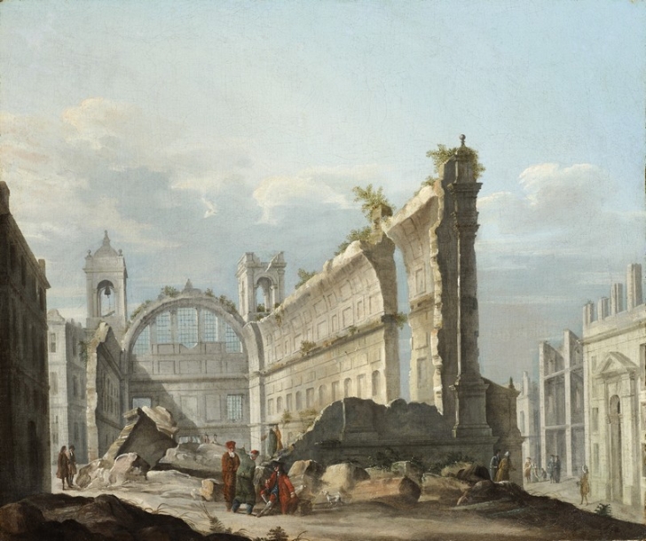 Pietro Bellotti, La Chiesa di San Nicola a Lisbona dopo il terremoto del 1 novembre 1775