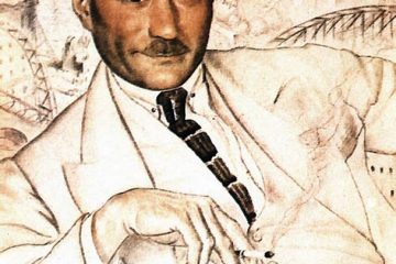 Борис Кустодиев. Портрет писателя Евгения Замятина, 1923