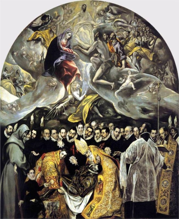 Эль Греко. Погребение графа Оргаса, 1586-1588. Церковь Сан-Томе, Толедо