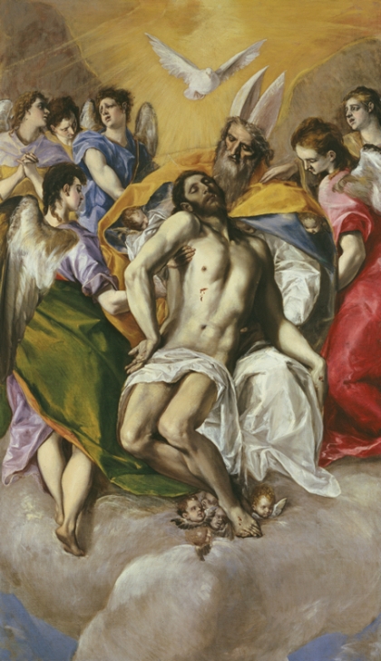 Эль Греко. Святая Тороица, 1577-1579. Церковь Санто Доминго эль Антигуо, Толедо (копия, оригинал – музей Прадо, Мадрид)