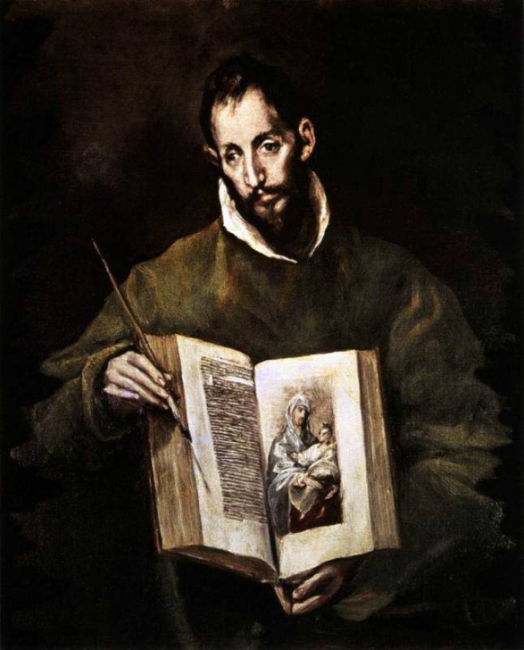 Эль Греко. Св. Лука (скрытый автопортрет художника), 1605-1610. Кафедральный собор, Толедо