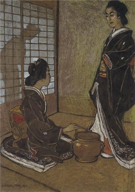 Эмиль Орлик. Две гейши, 1900