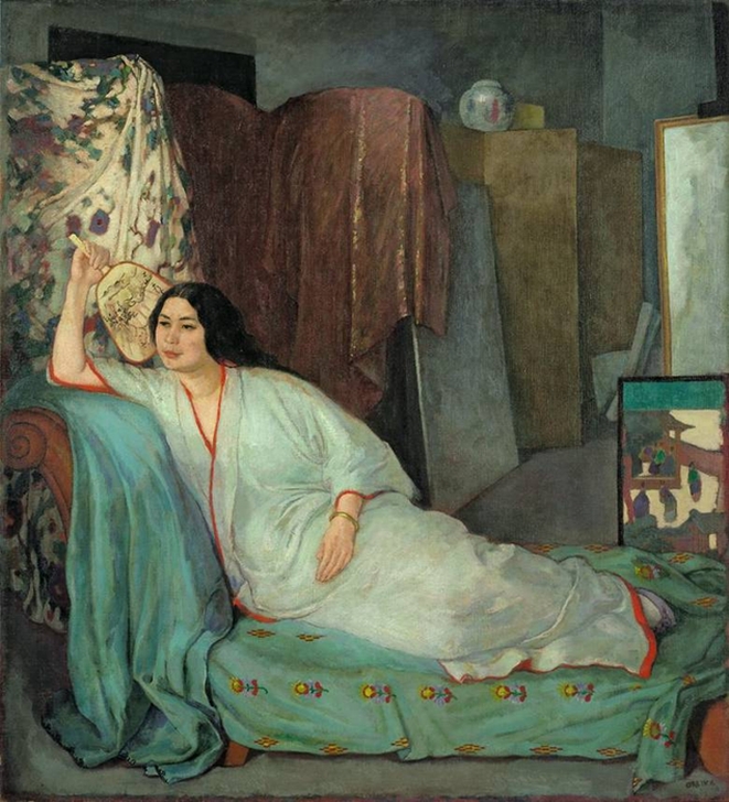Эмиль Орлик. Женщина на кушетке, 1916