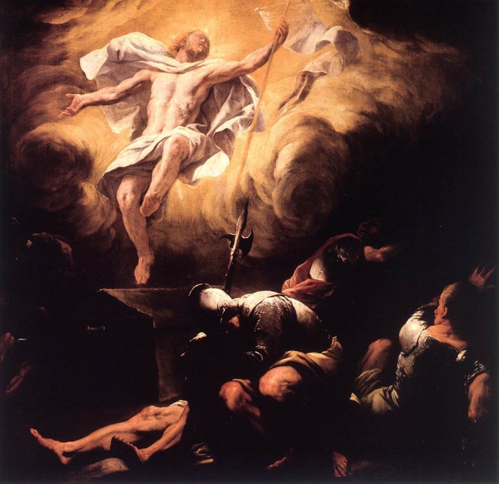 Лука Джордано (1634–1705). Воскресение. После 1665. Масло, холст. 114х116 см. Галерея Резиденции, Зальцбург.